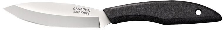 Cold Steel Cs20cbl Canadian Belt 4 Fixed Drop Point Plain Cryo Quenched 4116 Ss Blade 4.50 Black Textured Polypropylene Handle