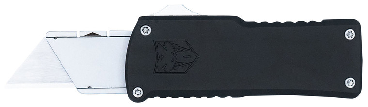 Cobratec Ctotfutblk Utility Otf Plain Aluminum Blade 3.38 Black Aluminum Handle