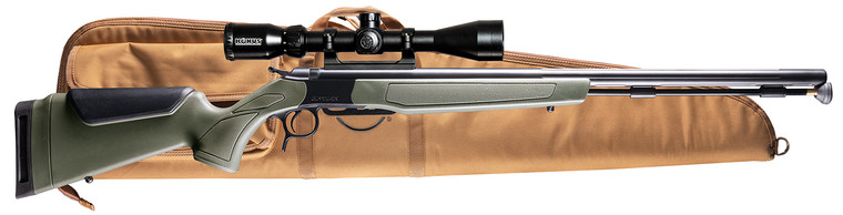 Cva Pr2048nscp Optima Scope Package 50 Cal 26 Black Nitride Fluted Barrel Drilled Tapped Steel Receiver Fixed Od Green Synthetic Stock Konus 39x40mm Bdc Stock Case Aerolite Bullets