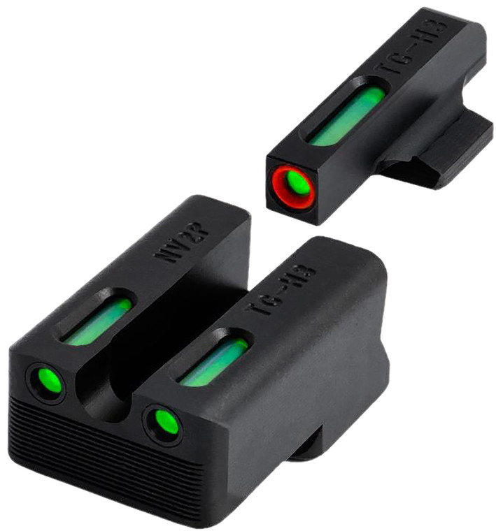 Truglo Tgtg13rs3pc Tfx Pro Green Tritium Fiber Optic Orange Outline Front Sight Green Tritium Fiber Optic Rear Sight