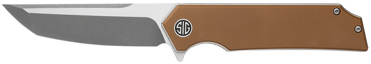 Sig Sauer Ts8sbrn Tsuru 3.30 Folding Tanto Plain Satin 154cm Ss Blade 4.20 Coyote Brown G10 Handle