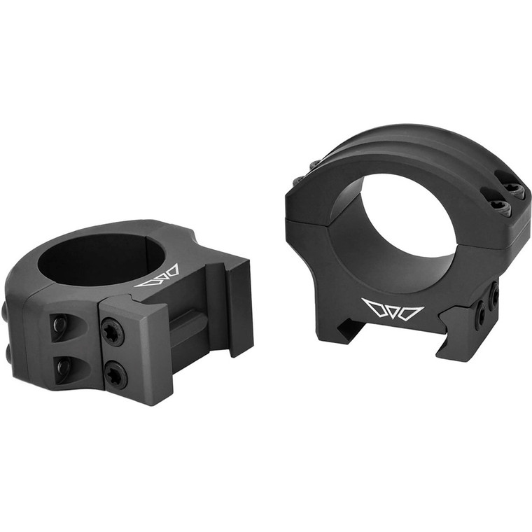 Warne Hyperlite Scope Rings Matte Black 1 in. Low - 8500M