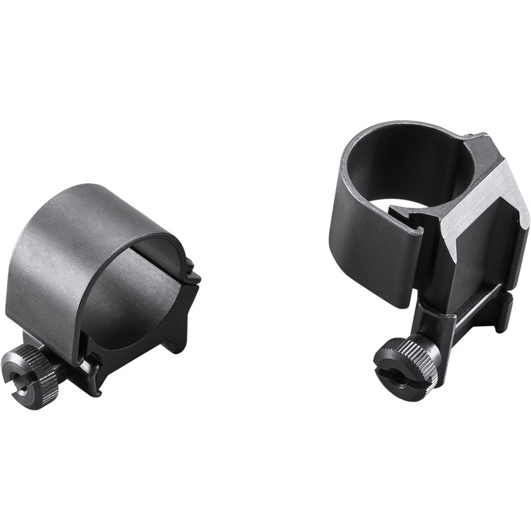 Weaver Classic Detachable Extended Rings Matte Black 1" Medium Top Mount Extended Clam Pack - 49091
