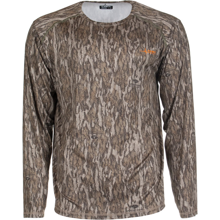 Habit Men's Siesta Cape Long Sleeve Perf Tee 2XL-Mossy Oak New Bottomland - PT10018-M-8-6-2X-014