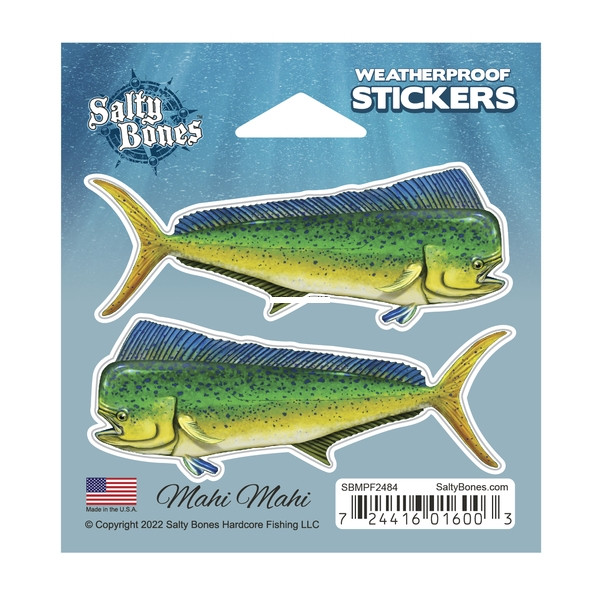 Salty Bones SBMPF2484 Mini Decal - Mahi - SBMPF2484