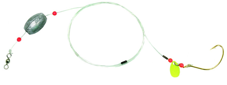 Sea Striker F4-34C Flounder/Fluke - Rig, 3/4 oz Egg Sinker, Chartreuse - F4-34C