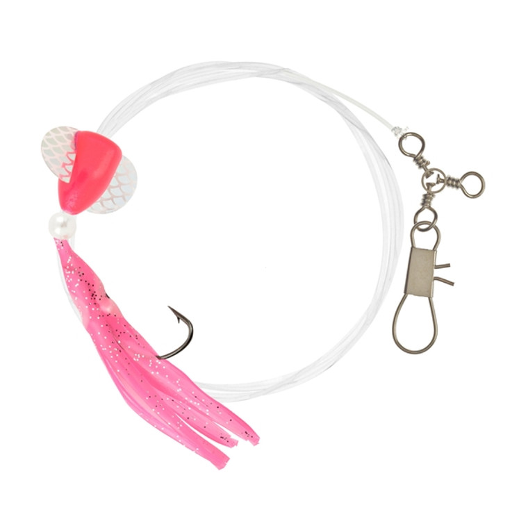 Sea Striker SSFSP4160-2/0 Spinning - Glow Hoochie Rig pink 2/0 Hook - SSFSP4160-2/0