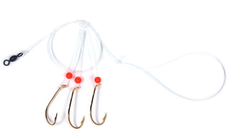 Sea Striker N8466-20G Sea Bass - Hi-Lo Rig, 3 - 2/0 Gold Bait Holder - N8466-20G