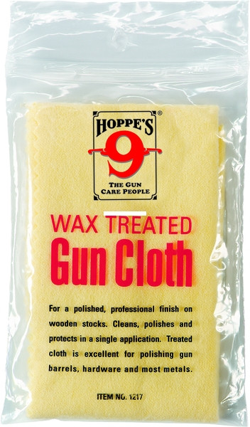 Hoppe's 1217 No. 9 Gun Cloth, Wax - Treated, 12X17", Poly Bag - 1217