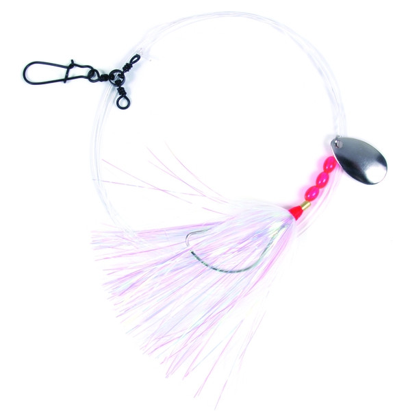 Sea Striker N8564-PM Fluke Rig 2/0 - Wide Gap 3-Way & Snap Pearl Mylar - N8564-PM