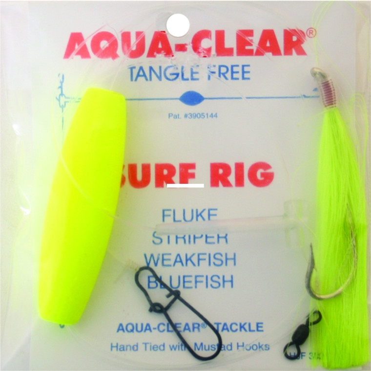 Aqua Clear SR-1EC Surf Rig Cht - Float/Hair 3/0 Ex Lg Hook - SR-1EC