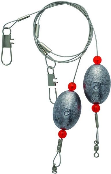 Eagle Claw L832-2 Lazer Sharp Ready - Rig 18" 2oz Egg Sinker 2 Per Pkg - L832-2