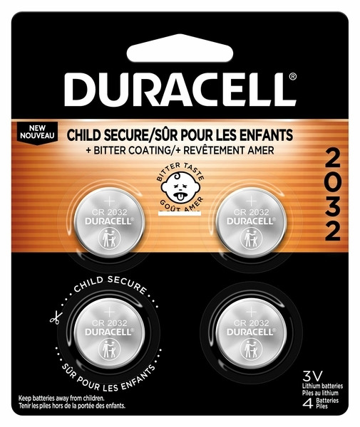 Duracell DURDL2032B4PK Dl2032 Coin - Cell Lithium Battery 4 Pack - DURDL2032B4PK