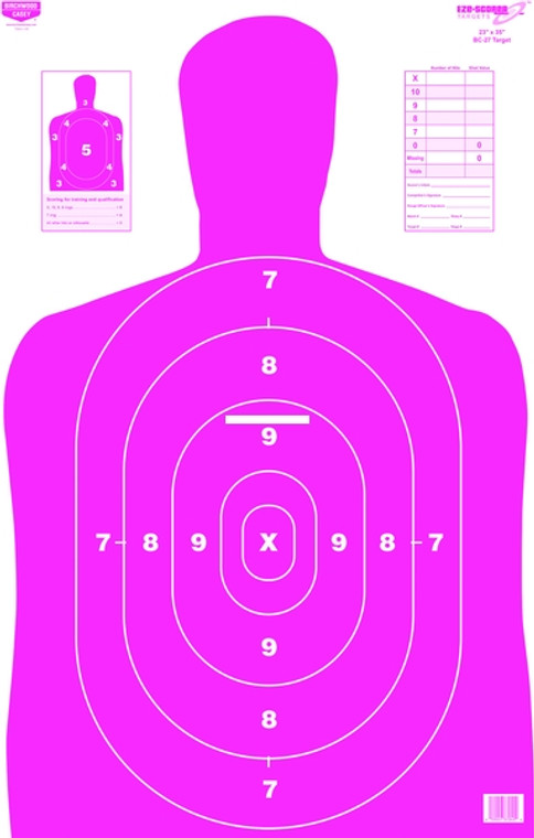 Birchwood Casey BC-37039 Eze-Scorer - 23" x 35" BC27 Pink - 5 paper - BC-37039