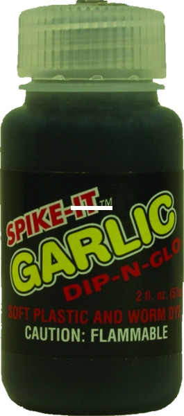Spike-It 3003 2oz Dip-N-Glo Soft - Plastic Lure Dye Black Garlic Scent - 3003