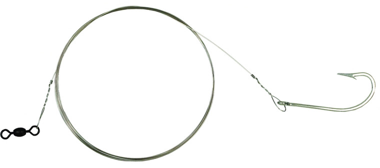 Sea Striker SSTRW Tarpon Rig, 6' #7 - Wire, 3407SS-6/0 Hook, #5 Black - SSTRW Sea Striker SSTRW Tarpon Rig, 6' #7 - Wire, 3407SS-6/0 Hook, #5 Black - SSTRW