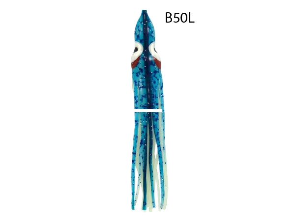 Zak Tackle Z-WWB50L Wally Whale - 4.5" Squid - Rigged, Blue Spatter - Z-WWB50L