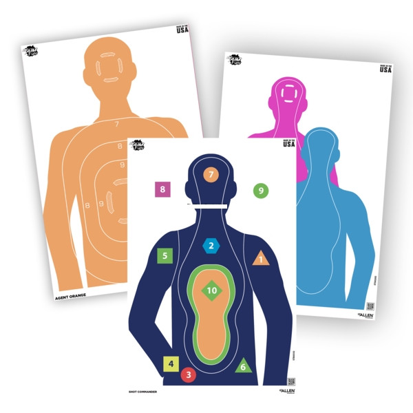 Allen 15658 EZ Aim Fun Paper 23 X - 35 Tough Crowd Assortment, 3 Targets - 15658