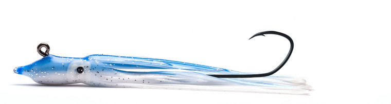 Mustad HTJ-1-BW-1 Setback Hootchie- - Blue/White 1oz, 1 PK - HTJ-1-BW-1