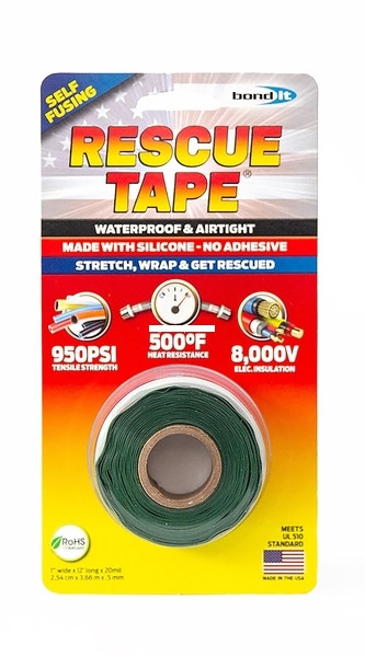 Rescue Tape RT12012BGN Green - Clamshell - RT12012BGN