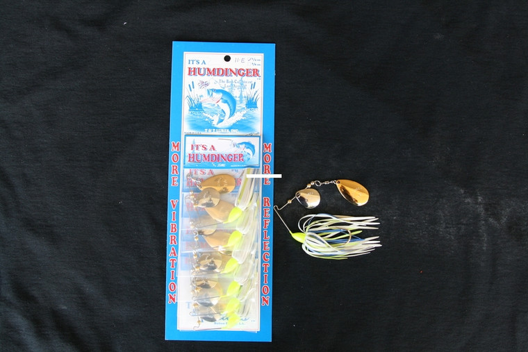 Humdinger 11-E Spinnerbait, 1/4 oz - 4/0 Hook, Gold Colorado/Nickel - 11-E Humdinger 11-E Spinnerbait, 1/4 oz - 4/0 Hook, Gold Colorado/Nickel - 11-E