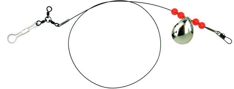 Sea Striker F2 Flounder Rig, 22" - Nylon Coated Wire, #4 Nickel Blade - F2