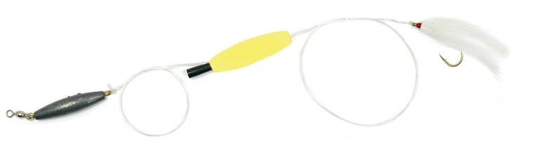 Sea Striker F1BY Flounder Rig, 22" - 40lb Mono, #2 Style 42 Hook, 2" - F1BY