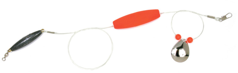 Sea Striker FR-RED-114 Flounder Rig - 25" 40lb Mono, #4 Nickel Blade, 2 - FR-RED-114
