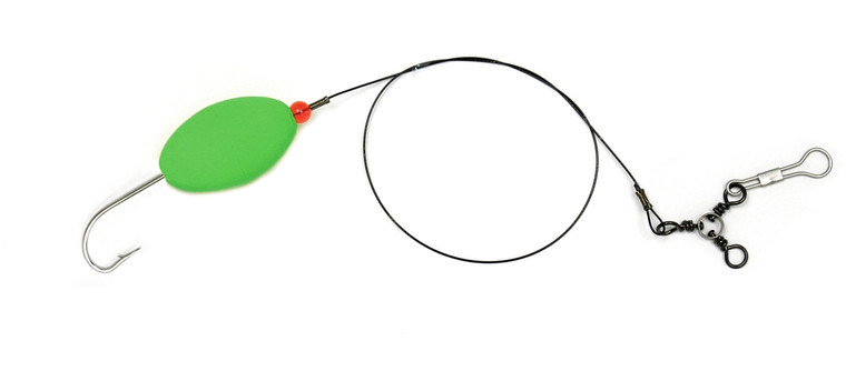 Sea Striker FBS3-G Bluefish Rig - 7/0 Plain Hook, Fl Green 2" Oval - FBS3-G