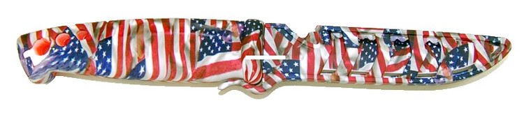 Evolution EV-BK4015 4" Bait Knife - American Flag - EV-BK4015