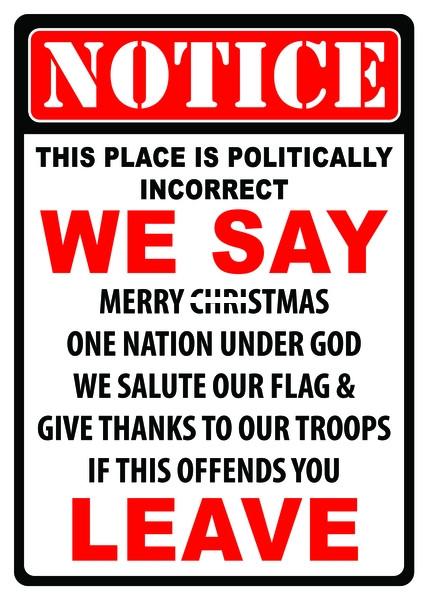 Rivers Edge 1464 Tin Sign 12in x - 17in - Politically Incorrect - 1464