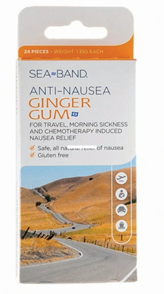 Sea Band 1811GUM Ginger Gum Anti - Nausea All Natural Gum Gluten Free - 1811GUM