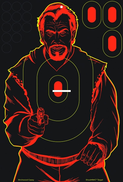Birchwood Casey BC-34645 Shoot-N-C - Bad Guy Target 12x18 5pk - BC-34645