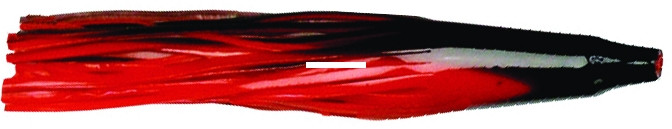 Billfisher TT610-RBK Tuna Tail - Skirt, 6", Red/Black, 10/Pack - TT610-RBK