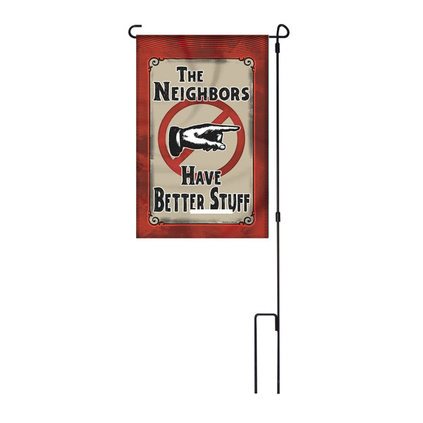 Rivers Edge 2754 Lawn Flag 14in x - 22in with Pole - Neighbors - 2754