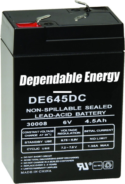 American Hunter DE-30008 DE645DC 6v - 4.5 Amp Hr Rechargeable Battery - DE-30008