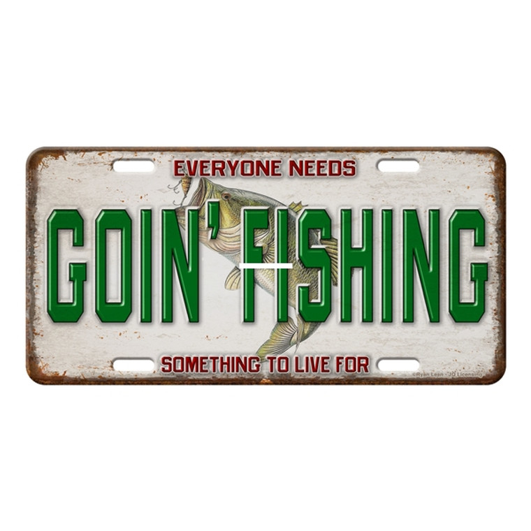 Rivers Edge 2694 Vanity License - Plate 12in x 6in - Goin' Fishing - 2694 Rivers Edge 2694 Vanity License - Plate 12in x 6in - Goin' Fishing - 2694