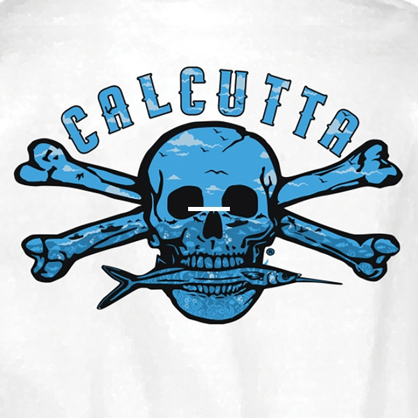 Calcutta UWS-WHT-S Underwater Skull - T-shirt White Sm - UWS-WHT-S