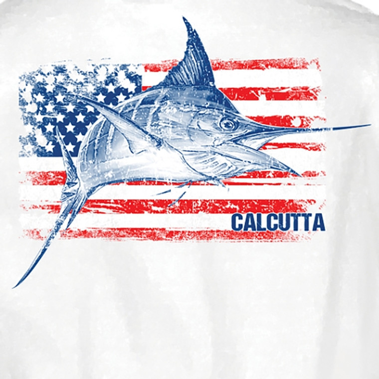 Calcutta FM-WHT-2XL Flag Marlin - T-Shirt Pocket White 2XL - FM-WHT-2XL Calcutta FM-WHT-2XL Flag Marlin - T-Shirt Pocket White 2XL - FM-WHT-2XL