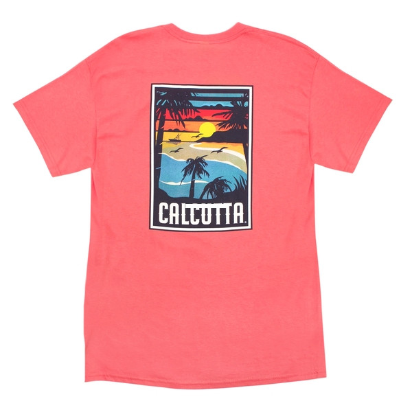 Calcutta Retro-NCor-M Retro Sunset - Short Sleeve Garment Dyed T-shirt - RETRO-NCOR-M