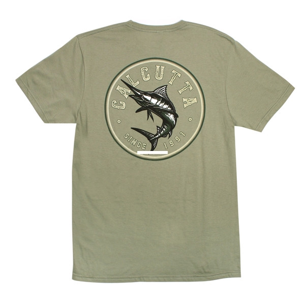 Calcutta CM-SafG-L Circle Marlin - Short Sleeve Garment Dyed T-shirt - CM-SAFG-L