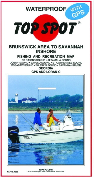 Top Spot N232 Map- Brunswick North - St Andrews to Savannah River-Inshore - N232