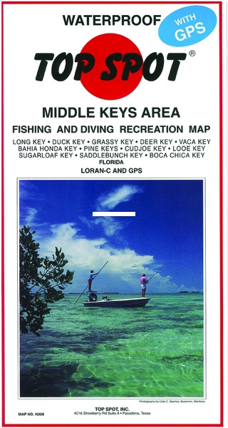 Top Spot N208 Map- Middle Key Long - Key To Boca Chica Key LORAN-C & GPS - N208