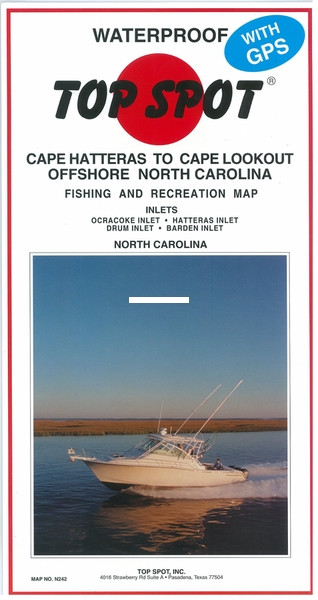 Top Spot N242 Map- Offshore N.C. - Cape Lookout to Cape Hatteras - N242