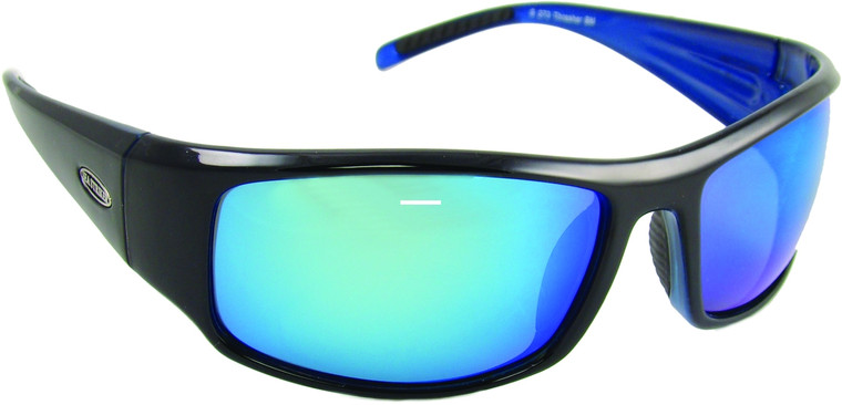 Sea Striker 273 Thresher Sunglasses - Black/Blue Mirror Lenses Polarized - 273