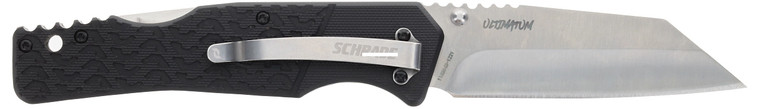 Schrade 1159318 Ultimatum Folding - Knife, 3.5" Blade, Black G10 Handle - 1159318