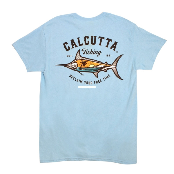 Calcutta WavMar-Glac-2XL Wave - Marlin Short Sleeve Garmet Dyed - WAVMAR-GLAC-2XL