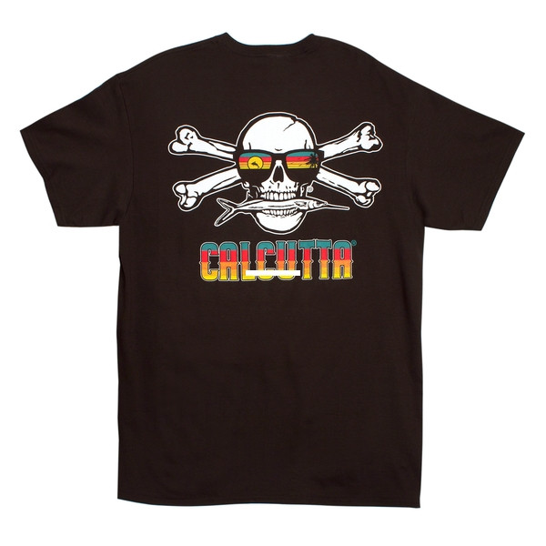 Calcutta GLAS-BLK-2XL Original Logo - with Glasses Short Sleeve T-shirt - GLAS-BLK-2XL