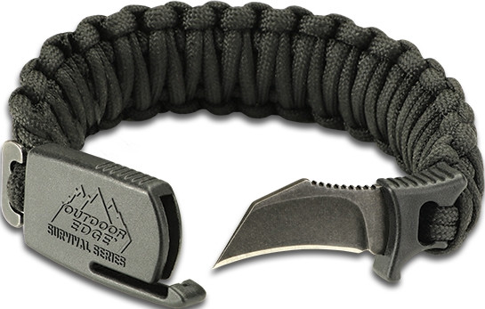 Outdoor Edge PCK-90C Para-Claw - Knife Bracelet, Black, Large (7 and - PCK-90C