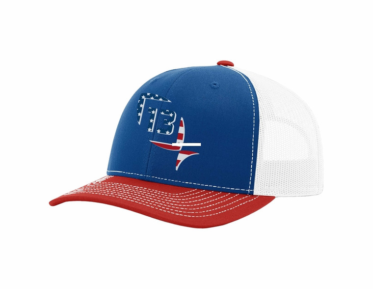 13 Fishing HCB7 Teddy Brosevelt - Curved Brim, Snapback Ballcap, Blue - HCB7